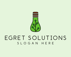 Green Eco Bulb logo design