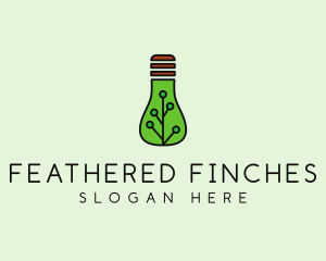 Green Eco Bulb logo design