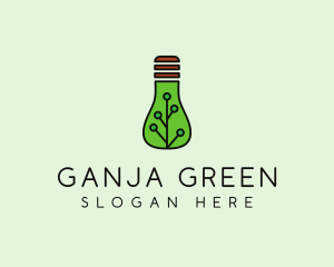 Green Eco Bulb logo design