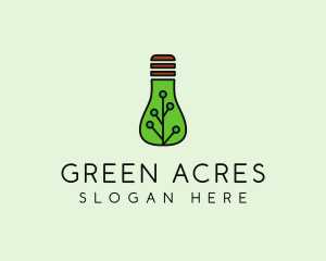 Green Eco Bulb logo design