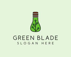 Green Eco Bulb logo design