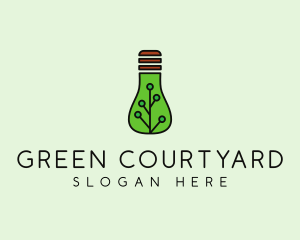 Green Eco Bulb logo design