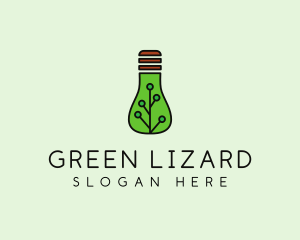 Green Eco Bulb logo design