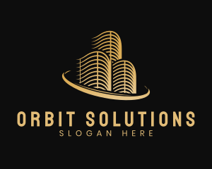 Skyscraper Orbit Business logo design