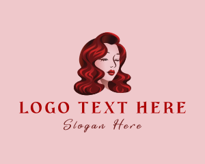 Wig - Woman Beauty Glam logo design