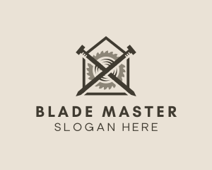 Saw Blade House logo design