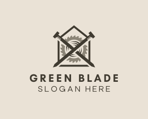 Saw Blade House logo design