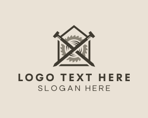 Logger - Nail Saw Blade House logo design