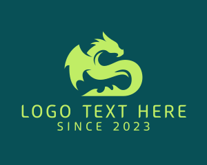 Mythical - Letter S Dragon logo design