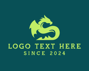 Wyvern - Letter S Dragon logo design