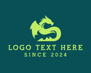 Gamer - Letter S Dragon logo design