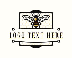 Beekeeper - Wasp Bee Honey logo design