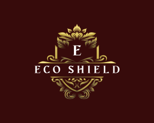 Shield Floral Crest logo design