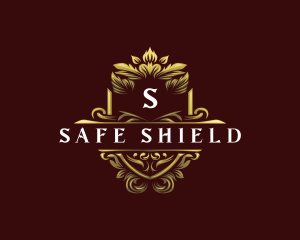 Shield Floral Crest logo design