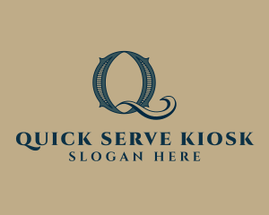 Fancy Antique Boutique Letter Q logo design