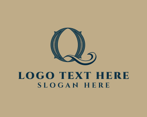 Barbershop - Fancy Antique Boutique Letter Q logo design