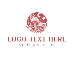 Night - Herbal Mushroom Garden logo design