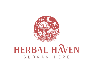 Herbal - Herbal Mushroom Garden logo design
