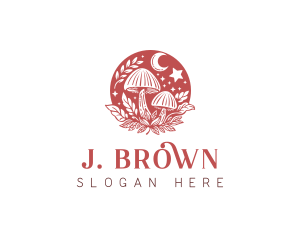 Shrooms - Herbal Mushroom Garden logo design