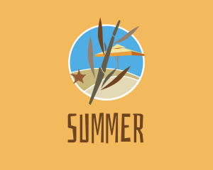 Beachside Resort Summer logo design