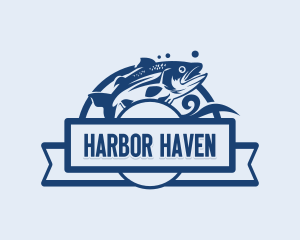 Marina - Fishery Fish Angler logo design