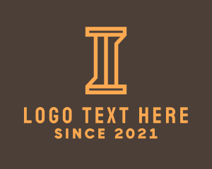Masonry - Pillar Letter I logo design