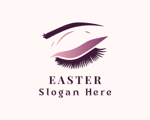 Eyelashes - Beauty Eye Makeup logo design