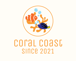 Coral - Tropical Fish Aquarium logo design