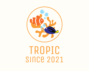 Tropical Fish Aquarium logo design