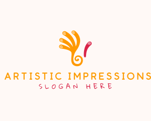 Swirl Hand Paint logo design