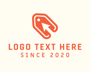 Mall - Orange Arrow Price Tag logo design