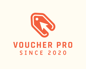 Voucher - Orange Arrow Price Tag logo design