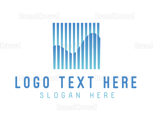 Abstract Blue Waves Logo