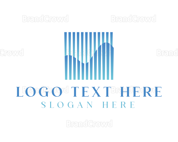 Abstract Blue Waves Logo