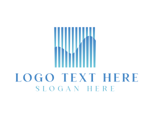 Blue - Abstract Blue Waves logo design