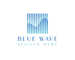Abstract Blue Waves logo design