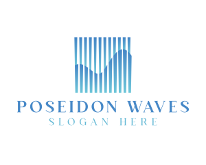 Abstract Blue Waves logo design