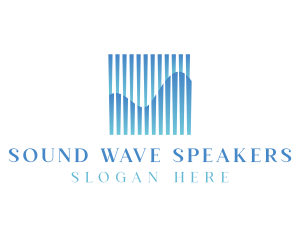 Abstract Blue Waves logo design