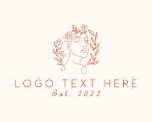 Beauty Product - Floral Garden Woman logo design
