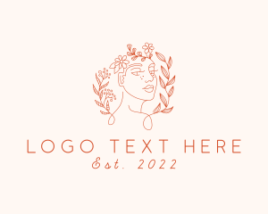 Girl - Floral Garden Woman logo design