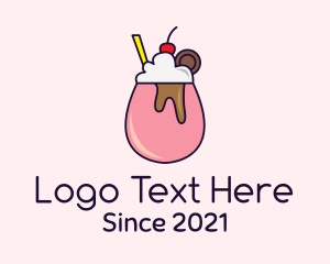 Food And Beverage - Cherry Milkshake Drink logo design