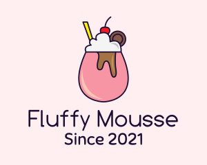 Mousse - Cherry Milkshake Drink logo design