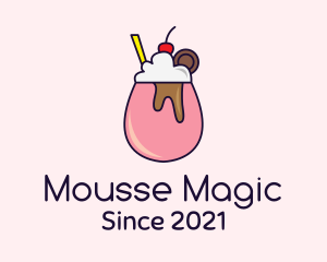 Mousse - Cherry Milkshake Drink logo design