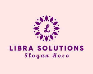 Leaves Flower Wellness Spa logo design