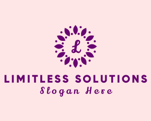 Leaves Flower Wellness Spa logo design