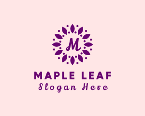 Leaves Flower Wellness Spa logo design