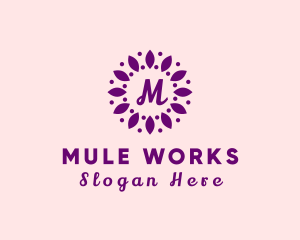 Leaves Flower Wellness Spa logo design