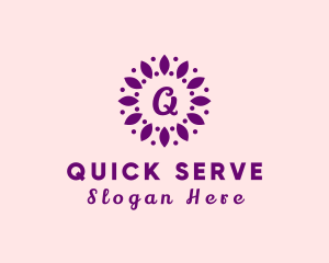 Leaves Flower Wellness Spa logo design