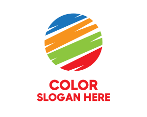 Colorful Scribble Circle logo design