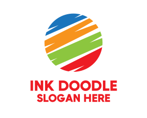 Scribble - Colorful Scribble Circle logo design